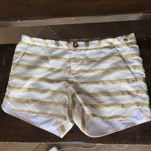 Lilly Pulitzer - Adie Gold and White Stripe Short